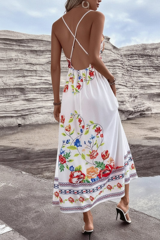 Dames V-Hals Bloemenjurk – Tijdloze Zomerstijl