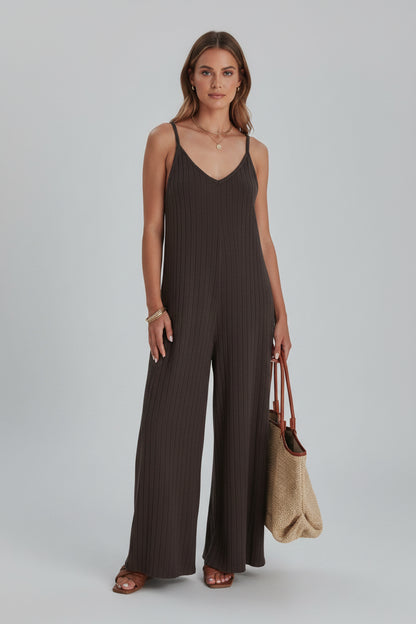 Dames One-Piece Jumpsuit – Rugloos met Moderne Uitstraling