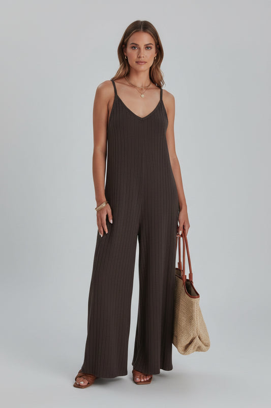 Dames One-Piece Jumpsuit – Rugloos met Moderne Uitstraling