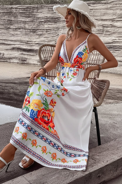 Dames V-Hals Bloemenjurk – Tijdloze Zomerstijl