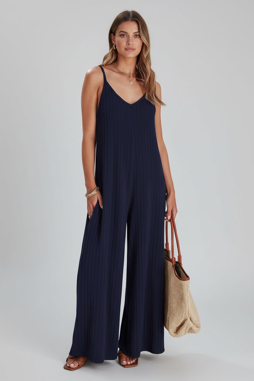 Dames One-Piece Jumpsuit – Rugloos met Moderne Uitstraling