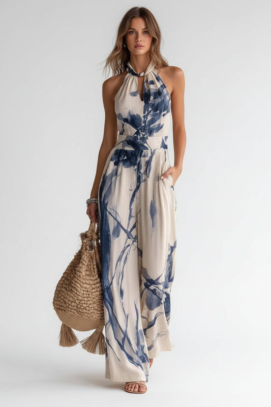 Boho Halter Jumpsuit – Luchtig, Trendy & Comfortabel