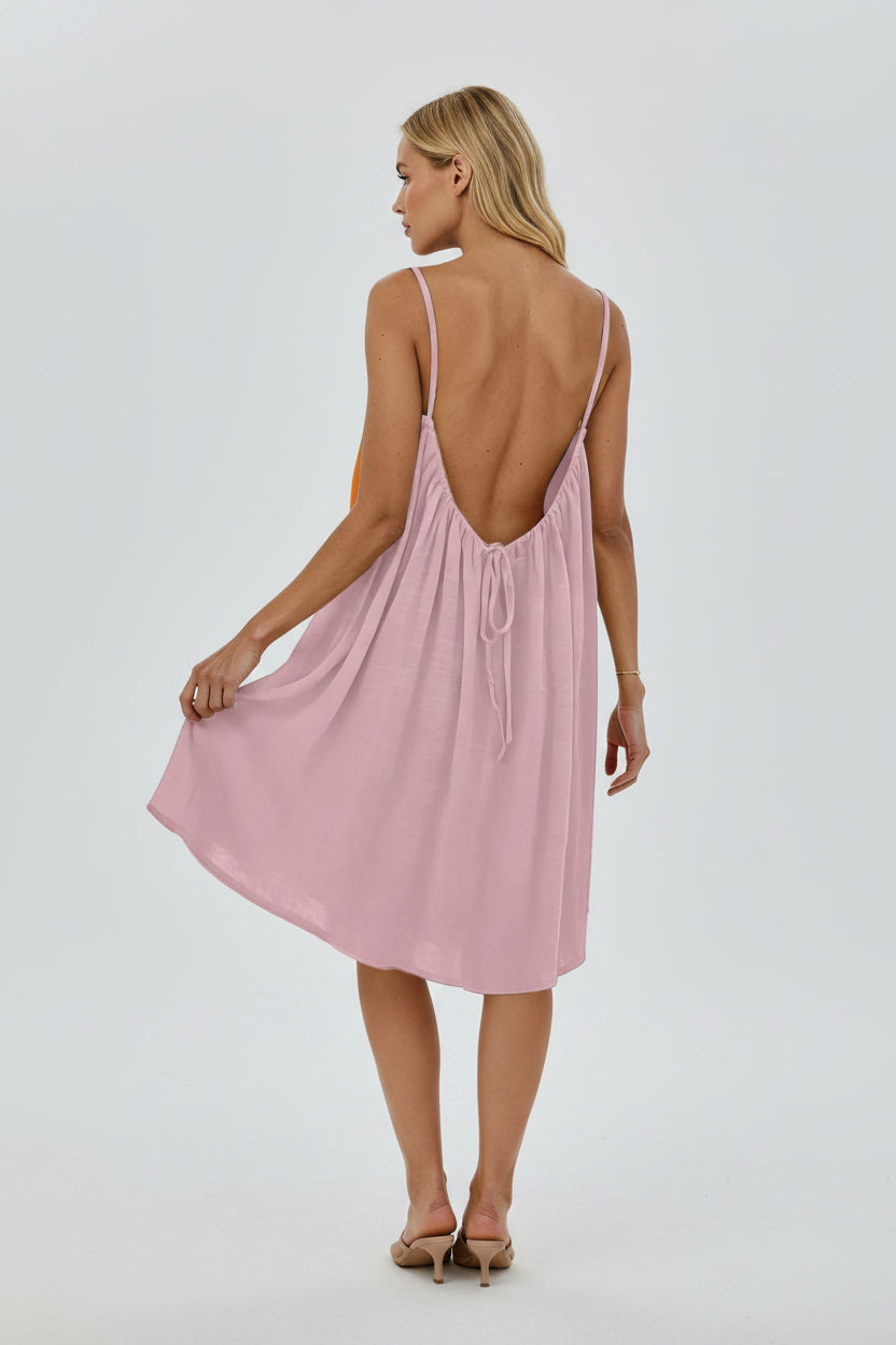 Dames Rugloze A-Lijn Maxi Jurk – Spaghettibandjes & Elegante Zomerlook