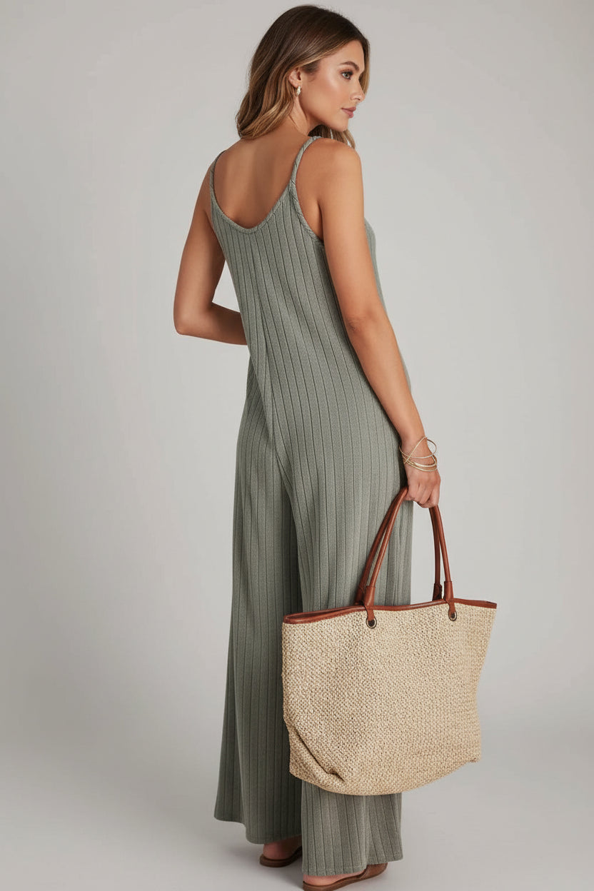 Dames One-Piece Jumpsuit – Rugloos met Moderne Uitstraling