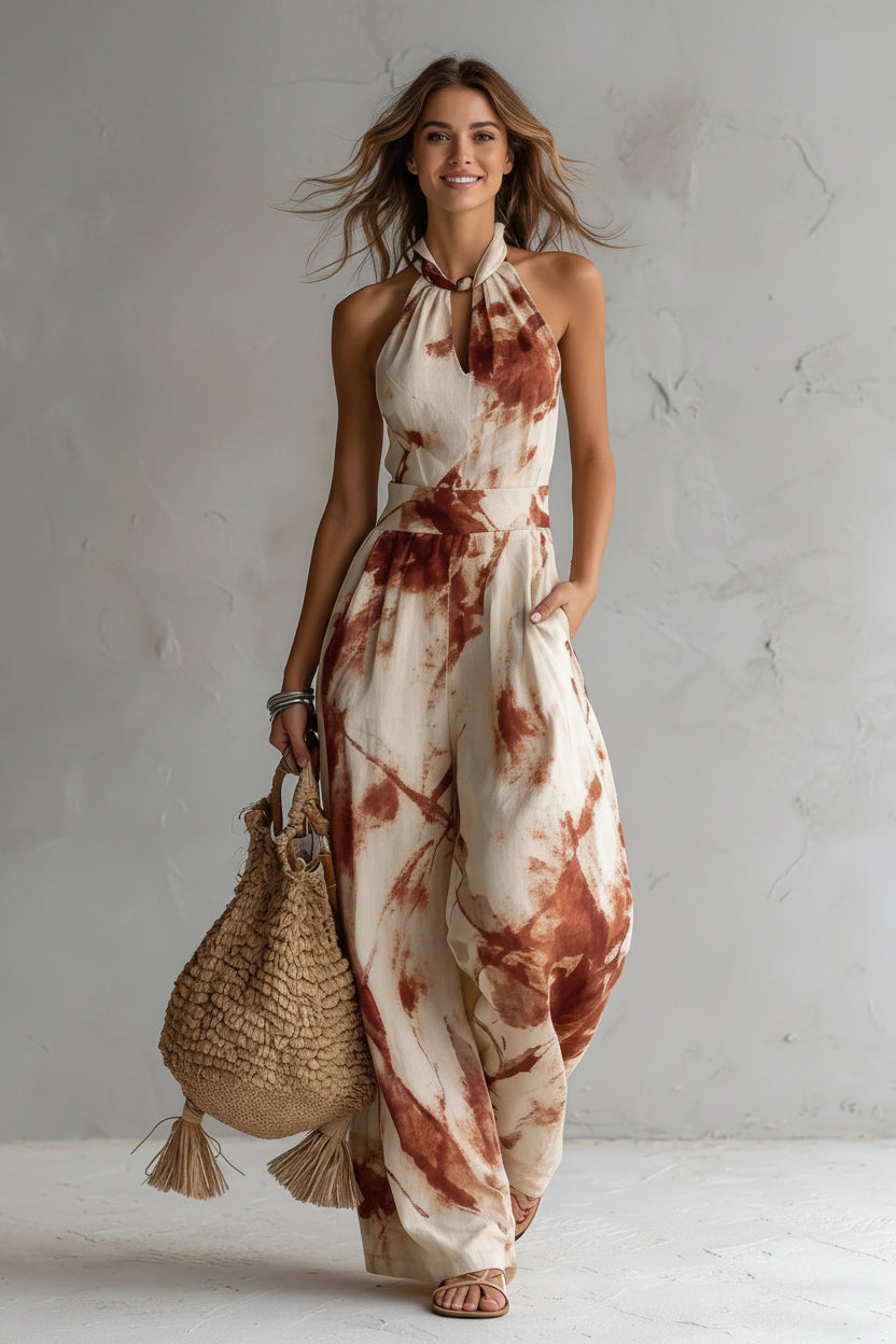 Boho Halter Jumpsuit – Luchtig, Trendy & Comfortabel